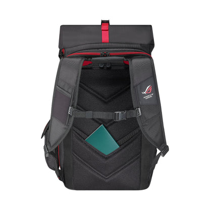 Asus ROG Ranger 17-inch Roll Top Laptop Backpack with Removable Side Pocket and Built-in Rain Cover