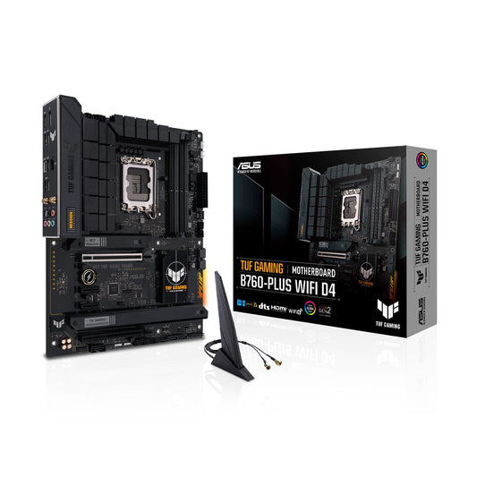 ASUS TUF GAMING B760-PLUS WIFI D4 Intel B760 LGA 1700 ATX Gaming Motherboard