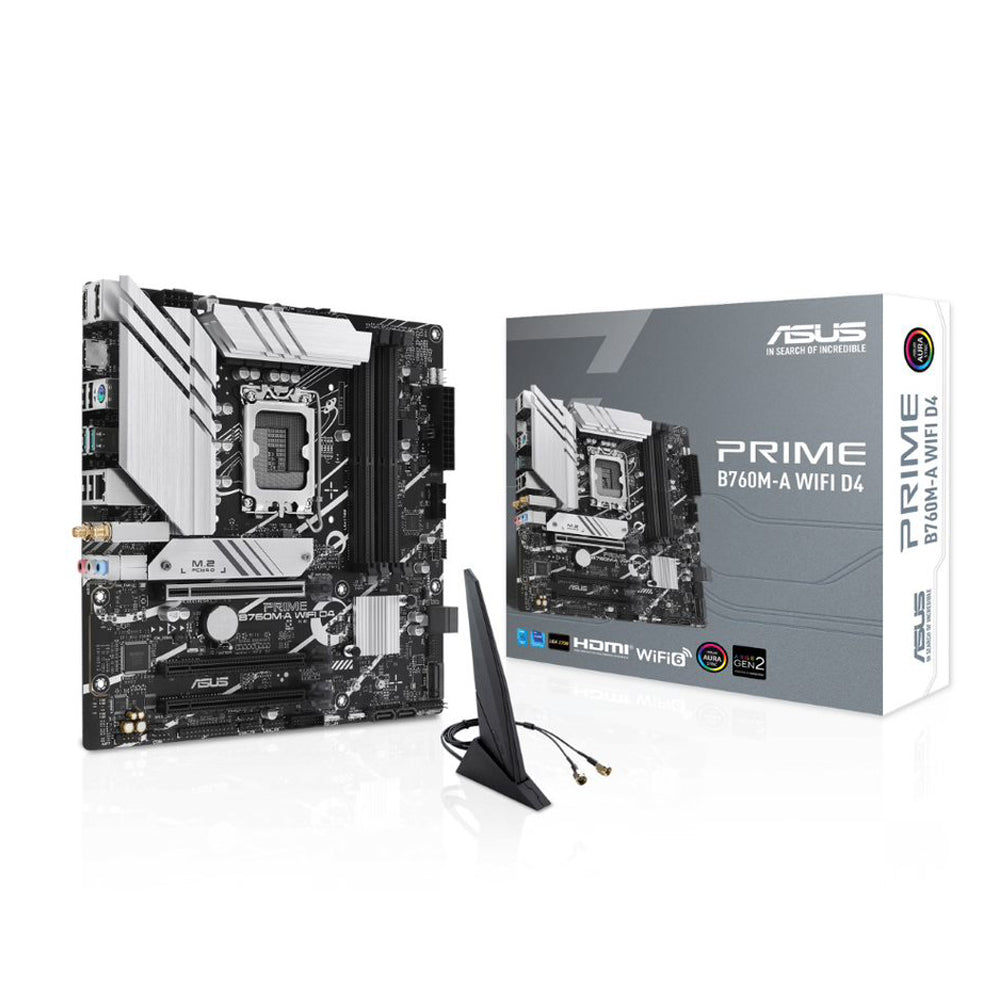 ASUS PRIME B760M-A WIFI D4 Intel B760 LGA 1700 Micro-ATX Motherboard