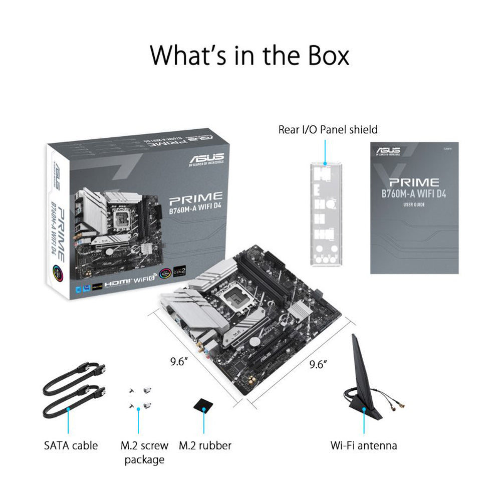 ASUS PRIME B760M-A WIFI D4 Intel B760 LGA 1700 Micro-ATX Motherboard