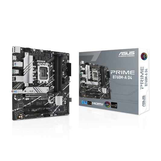 ASUS PRIME B760M-A D4 Intel B760 LGA 1700 Micro-ATX Motherboard