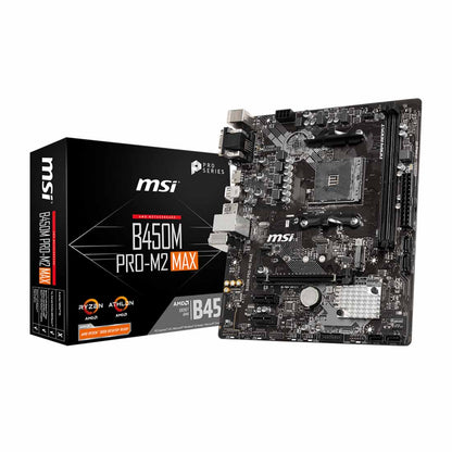 MSI B450M PRO M2 MAX AM4 Socket DDR4 Micro ATX Motherboard with M.2 and USB 3.2