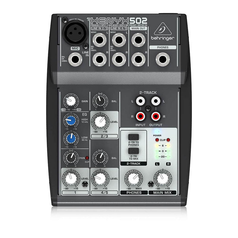 Behringer Xenyx 502 Analog Sound Mixer with Premium 5-Input and 2-Bus