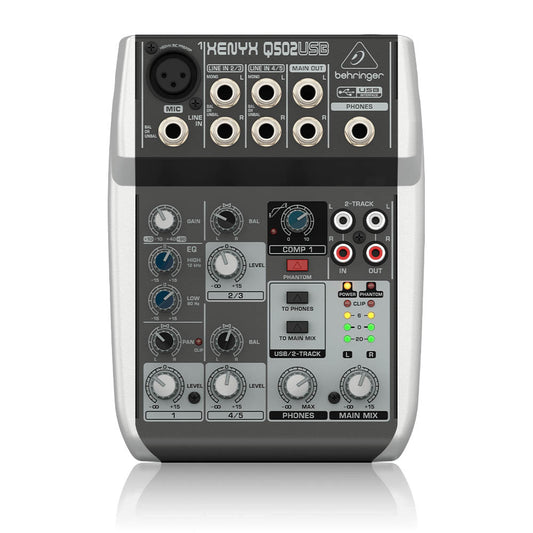 Behringer Xenyx Q502USB USB 5-Input Analog Sound Mixer with USB Interface