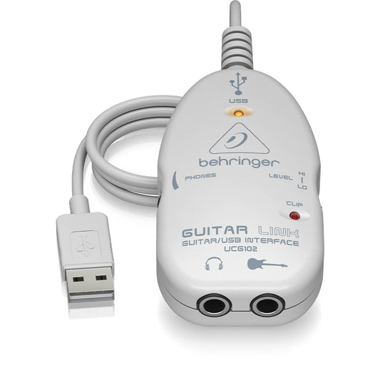 रिकॉर्डिंग और जैमिंग के लिए Behringer UCG102 गिटार-से-USB इंटरफ़ेस