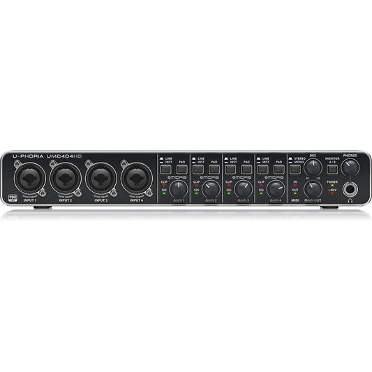 Behringer UMC404HD U-Phoria USB Audio Interface with MIDAS Microphone Preamplifiers
