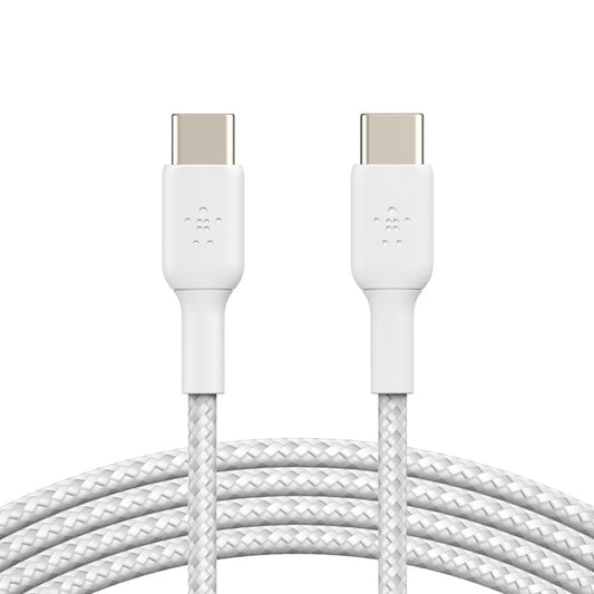 Belkin Boost Charge Braided 1 Meter USB-C to USB-C Cable - White