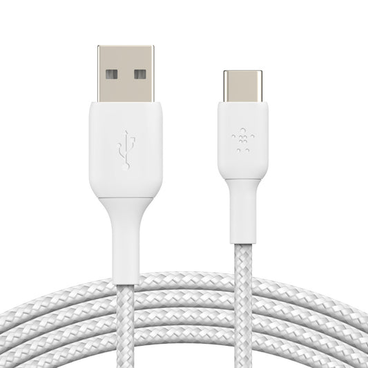 Belkin Boost Charge 1 Meter Braided USB-C to USB-A Cable -White