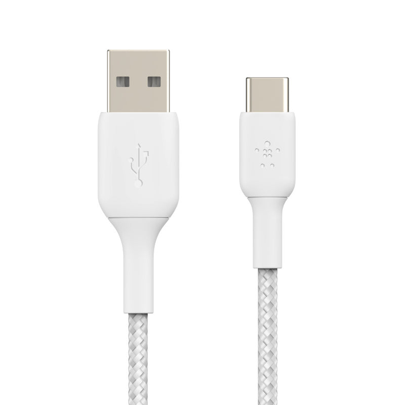 Belkin Boost Charge 1 Meter Braided USB-C to USB-A Cable -White
