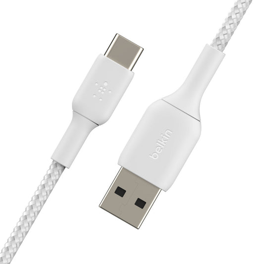 Belkin Boost Charge 1 Meter Braided USB-C to USB-A Cable -White