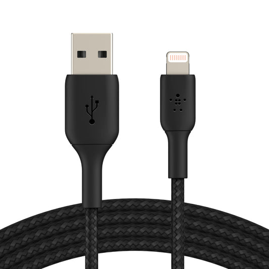 Belkin Boost Charge 1 Meter Braided Lightning to USB-A Cable - Black
