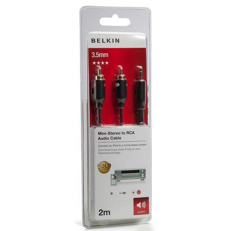 Belkin 2-Meter Mini-Stereo to RCA Audio Cable