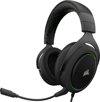 Corsair HS50 Stereo Gaming Headset Green - The Peripheral Store | TPS