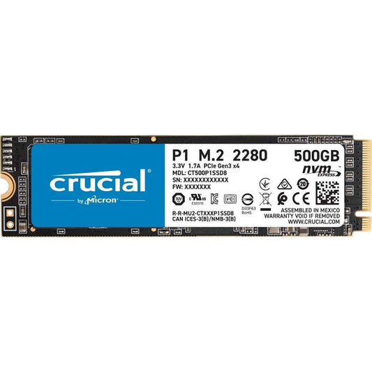[पुन: पैक किया गया] महत्वपूर्ण P1 500GB M.2 2280 NVMe PCIe आंतरिक SSD