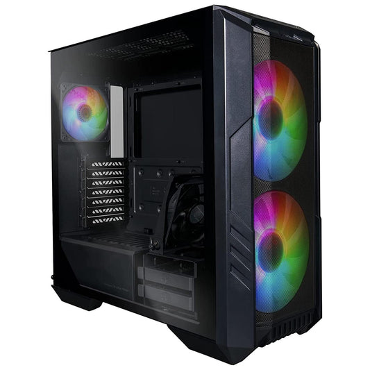 Cooler Master HAF 500 Mid-Tower Gaming Cabinet with Dual ARGB Fans and inbuilt ARGB PWM Controller