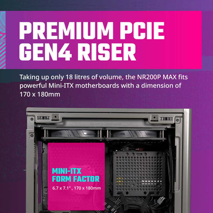 Cooler Master NR200P MAX Mini-ITX CPU Cabinet with Pre-Installed 850W Gold SMPS and 280mm Liquid Cooler