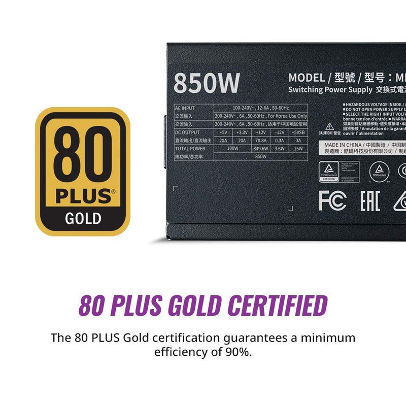Cooler Master MWE Gold 850 V2 Gold 850 Watt 80 Plus Gold PSU –