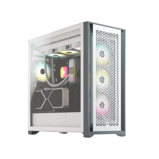 CORSAIR 5000D AIRFLOW White ATX Mid-Tower Cabinet with two 120mm AirGuide fans
