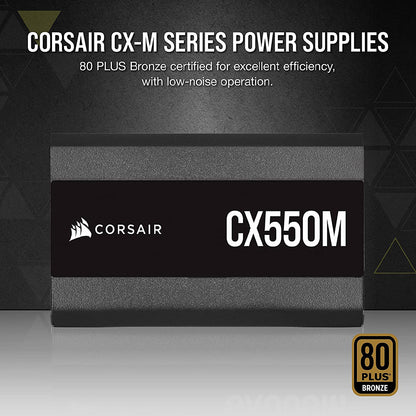 Corsair CX550M 550W सेमी-मॉड्यूलर 80 प्लस कांस्य SMPS पावर सप्लाई
