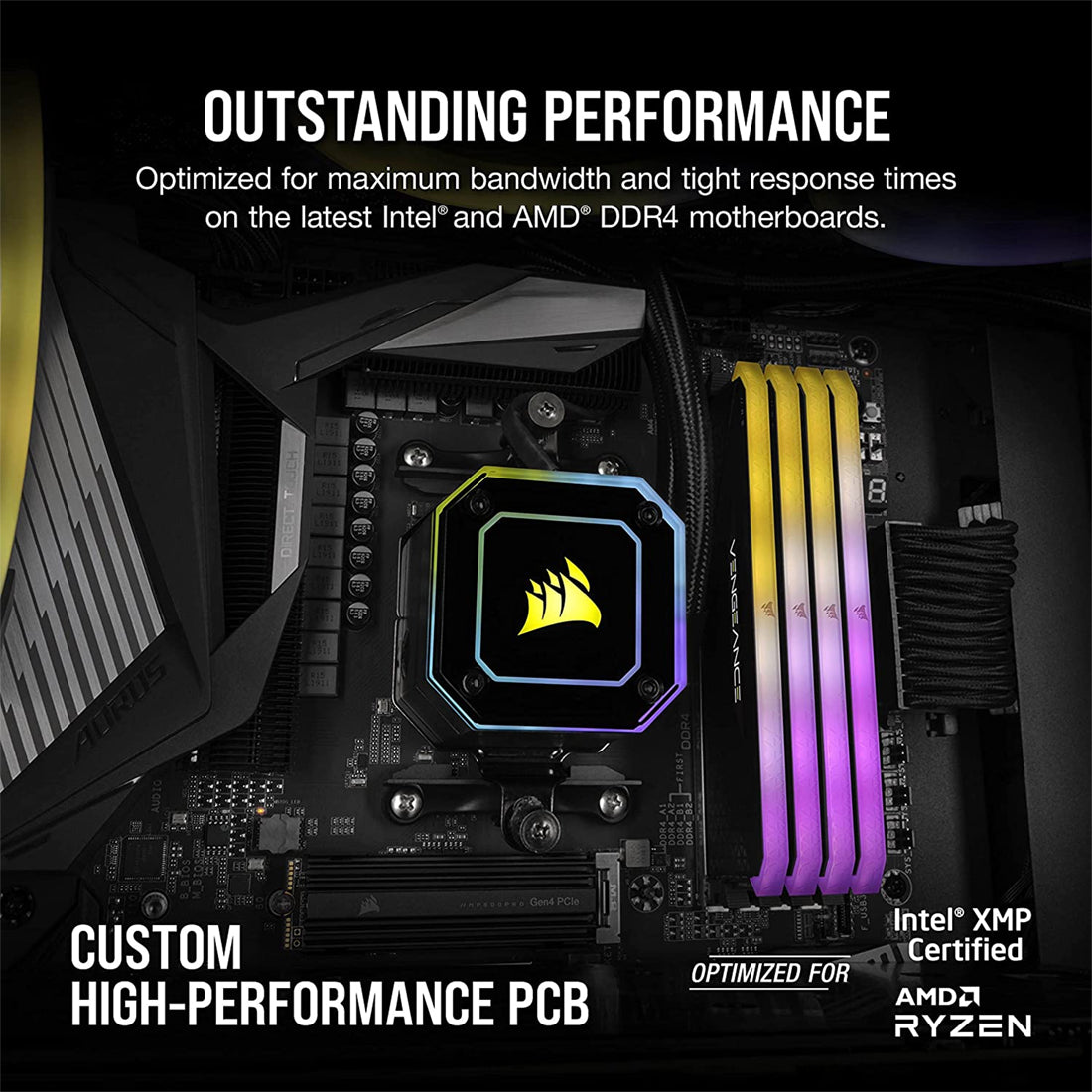 Corsair Vengeance RGB RS 8GB DDR4 RAM 3200MHz C16 Desktop Memory
