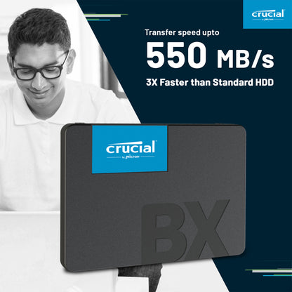 Crucial BX500 500GB 2.5-इंच SATA 3D NAND इंटरनल SSD