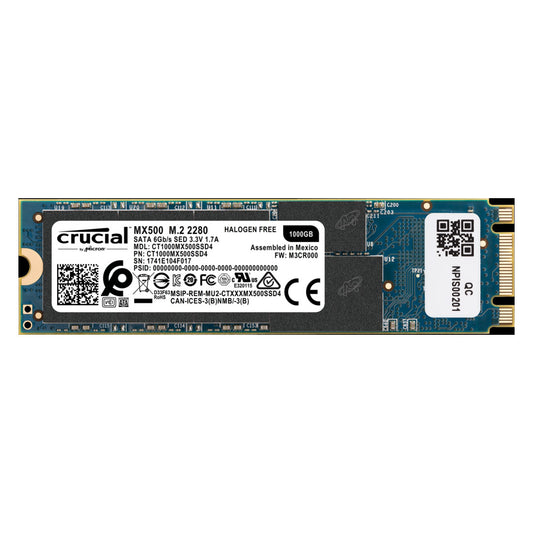 [रीपैक्ड] Crucial MX500 1TB M.2 SATA 3D NAND इंटरनल SSD