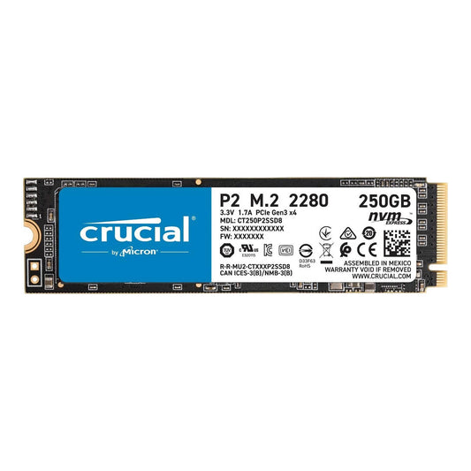 [पुन: पैक किया गया] Crucial P2 250GB M.2 2280 PCIe NVMe इंटरनल सॉलिड स्टेट ड्राइव