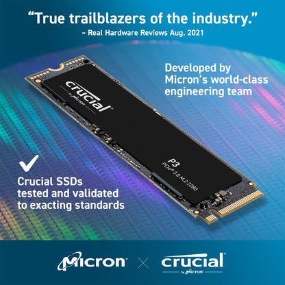 Crucial P3 1TB M.2 NVMe PCIe 3.0 Internal Solid State Drive