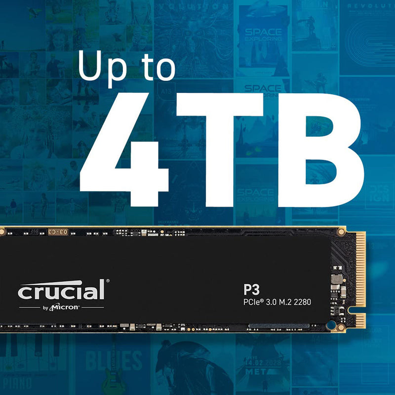 Crucial P3 500GB M.2 NVMe PCIe 3.0 Internal Solid State Drive