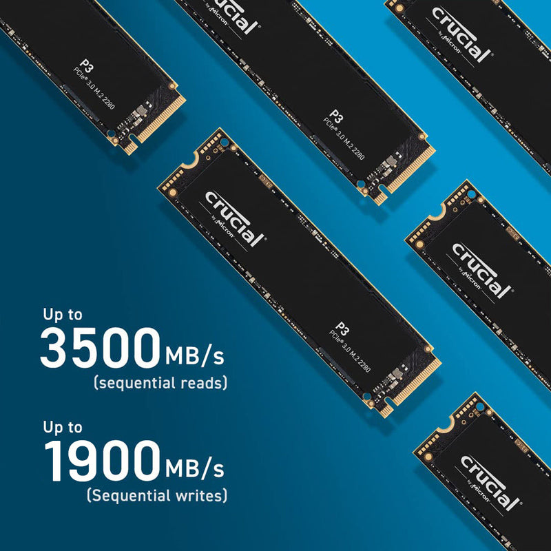 Crucial P3 500GB M.2 NVMe PCIe 3.0 Internal Solid State Drive