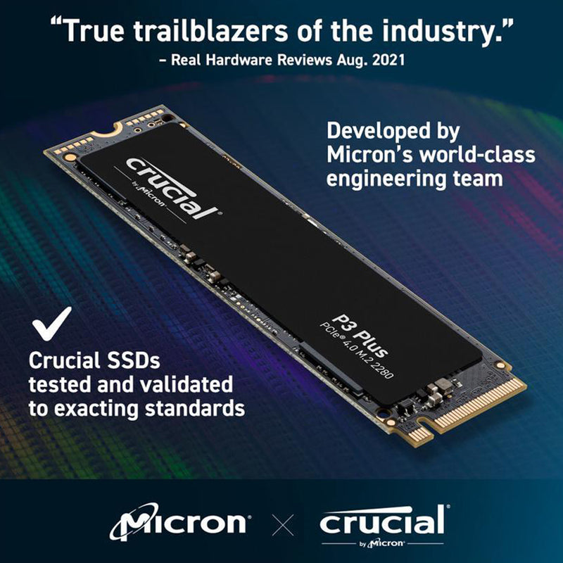 Crucial P3 Plus 500GB M.2 NVMe PCIe 4.0 Internal Solid State Drive