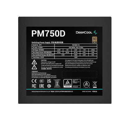 DEEPCOOL PM750D 750W Non-Modular 80 Plus Gold SMPS Power Supply