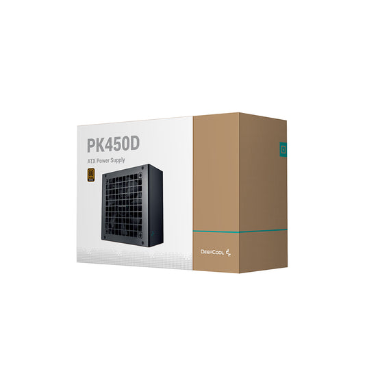 DEEPCOOL PK450D 450W नॉन-मॉड्यूलर 80 प्लस ब्रॉन्ज़ SMPS पॉवर सप्लाई
