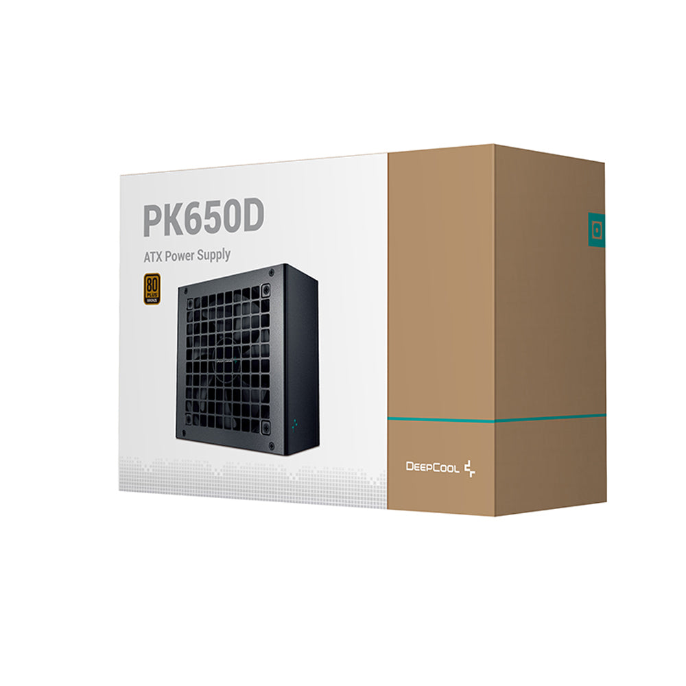 DEEPCOOL PK650D 650W नॉन-मॉड्यूलर 80 प्लस ब्रॉन्ज़ SMPS पॉवर सप्लाई