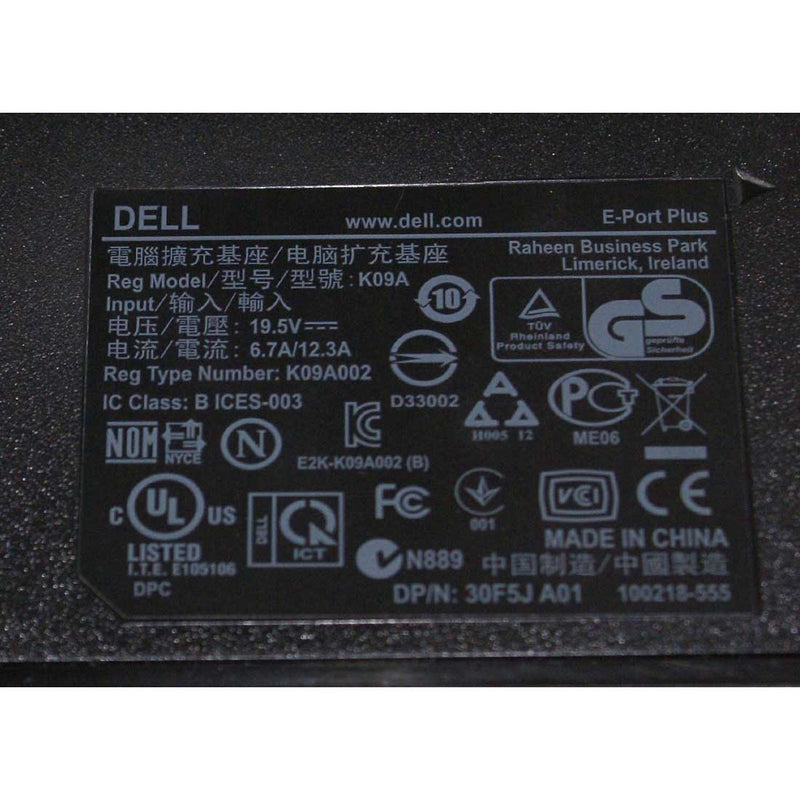 Dell E-Port Plus PR02X Docking Station with PA-4E 130W Power Adapter