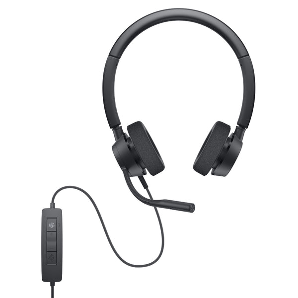 DELL Pro Stereo USB Wired On-Ear Headset with Mic and Audio Controls
