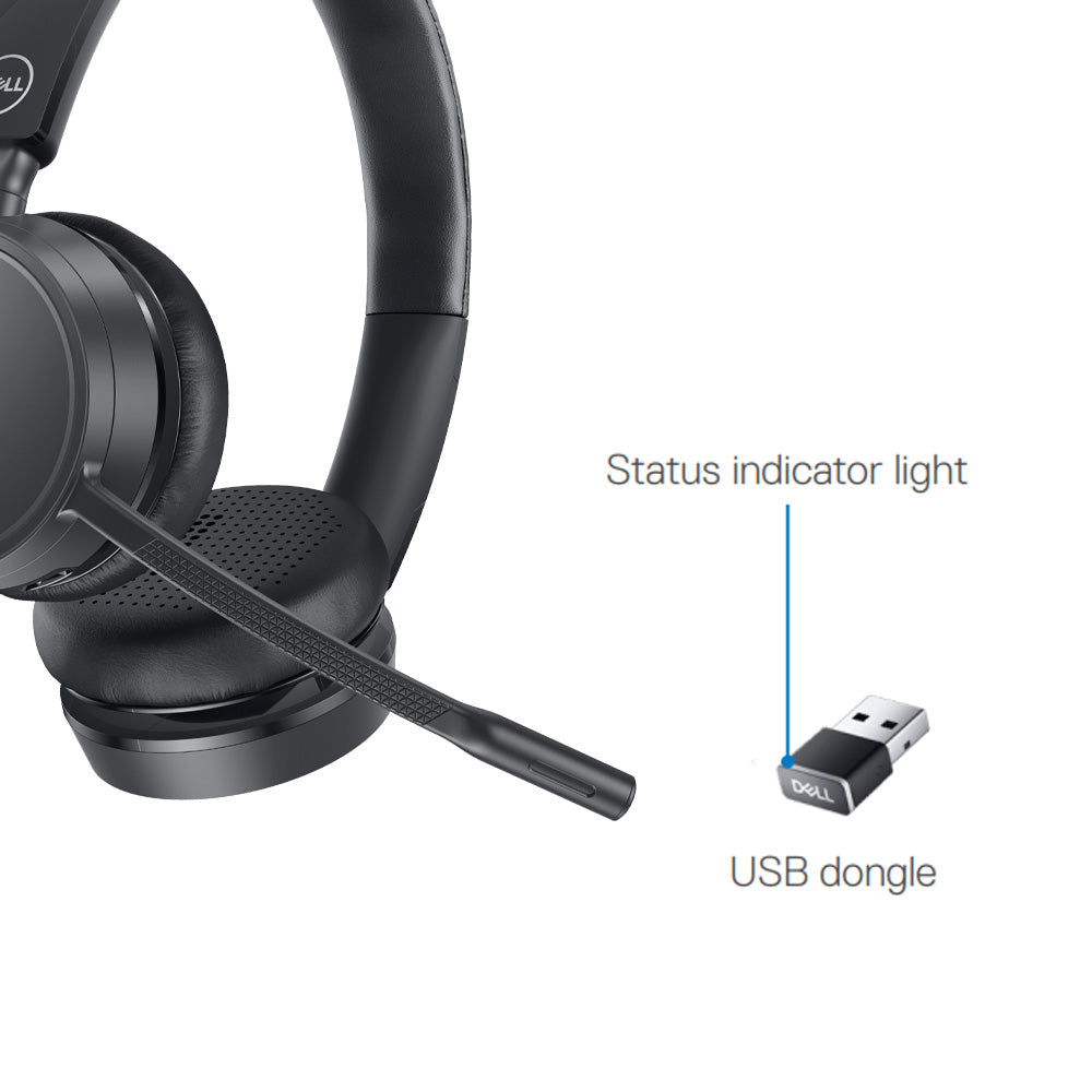 DELL Pro Wireless On-Ear Headset with Mic and Audio Controls