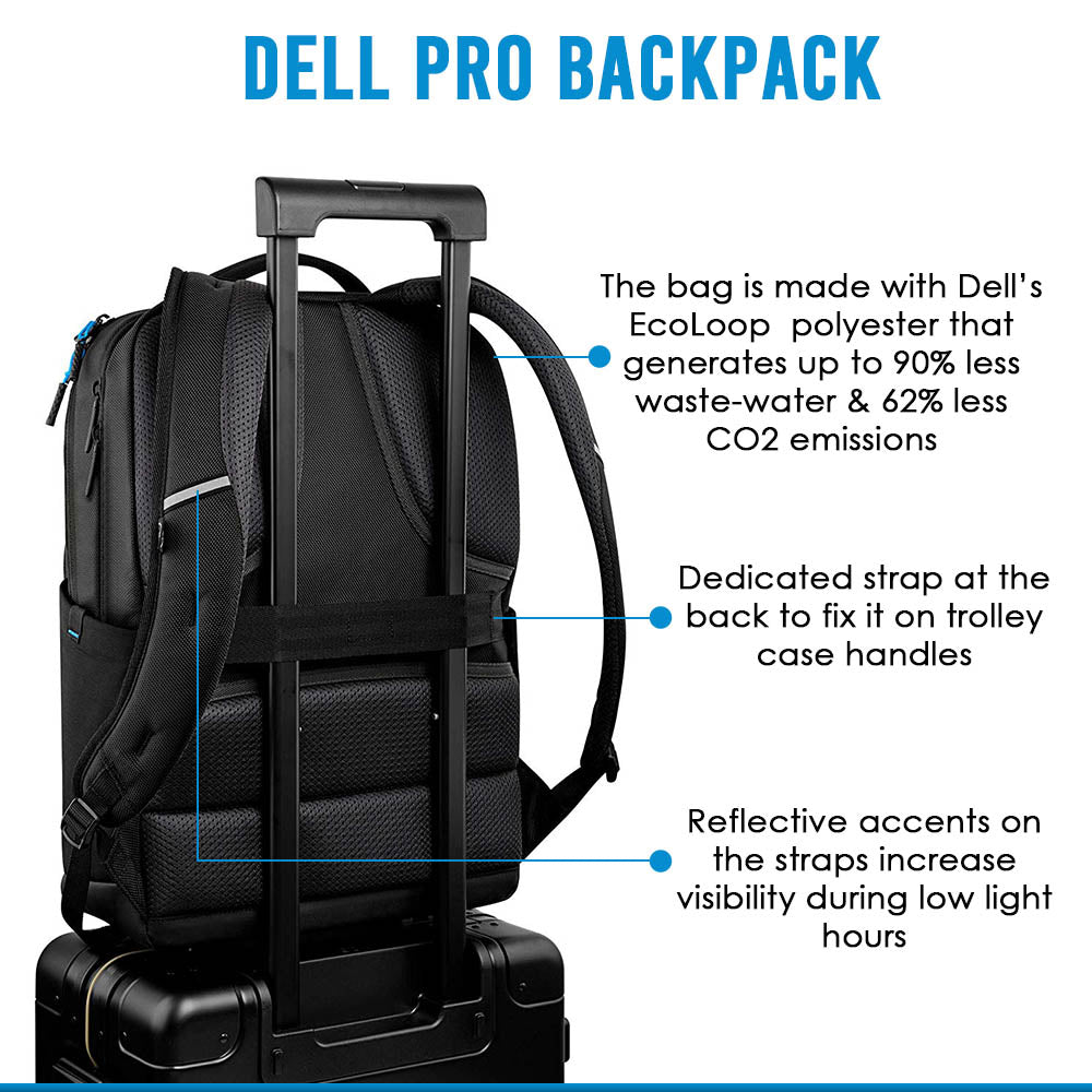 Dell Professional Laptop Backpack for 17-inch Laptops