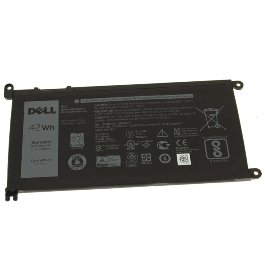Latitude 3500 के लिए Dell ओरिजिनल 3500mAh 11.4V 42WHR 3-सेल रिप्लेसमेंट लैपटॉप बैटरी
