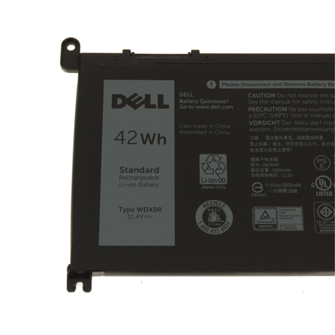 Dell Original 3500mAh 11.4V 42WHR 3-Cell Replacement Laptop Battery for Inspiron 13 7375