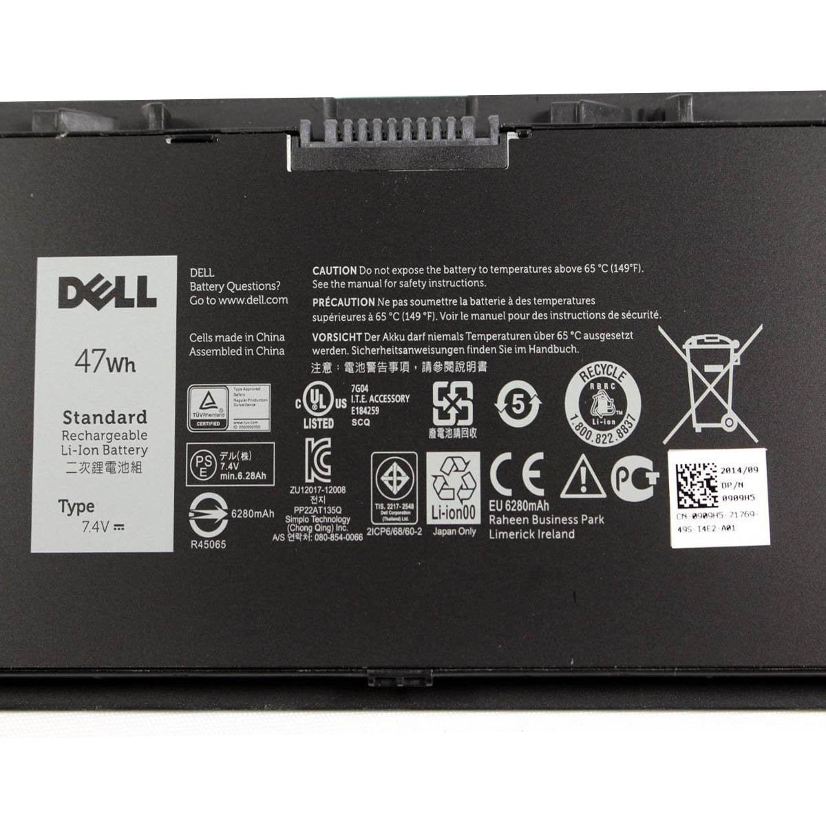 Dell Original 6350mAh 7.4V 47WHR 4-Cell Battery for Latitude E7450