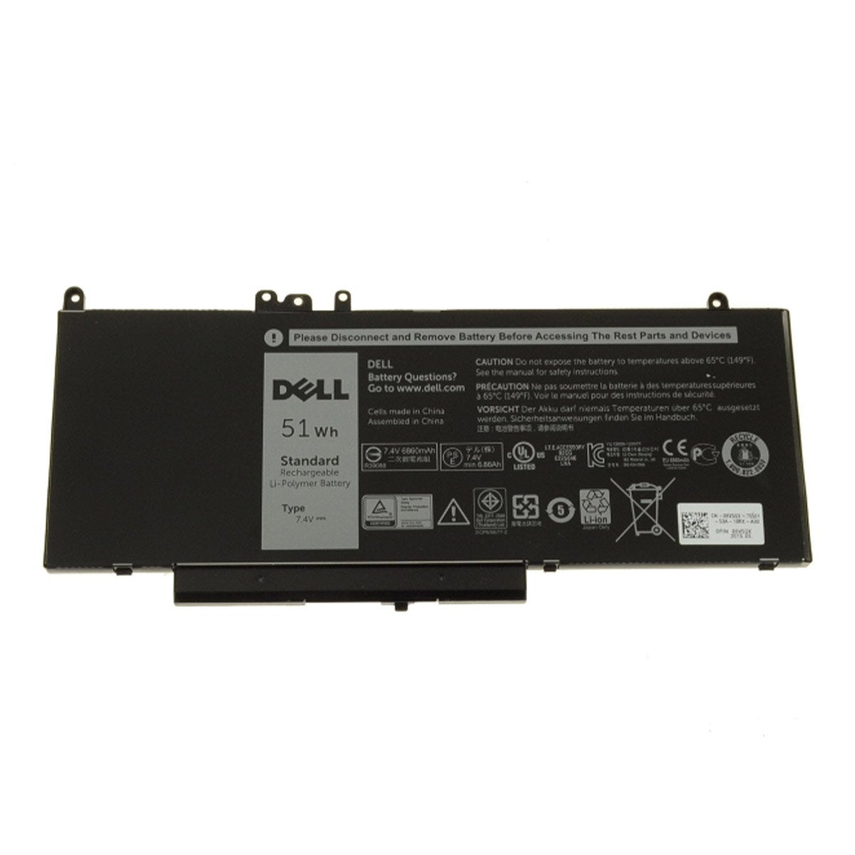 Dell Original 6980mAh 7.4V 51WHR 4-Cell Battery for Latitude E5450