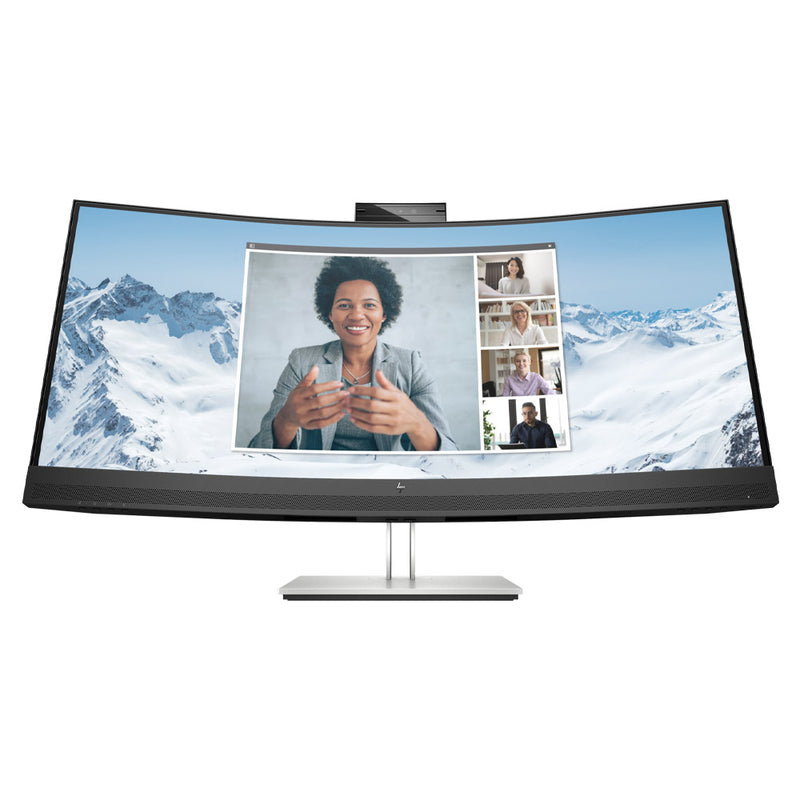 HP E34m G4 34-inch WQHD Curved VA Conferencing Monitor with 5MP Webcam and Speakers