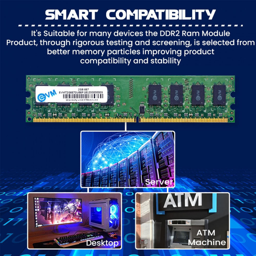 EVM 2GB DDR2 RAM 667MHz CL5 Desktop Memory1
