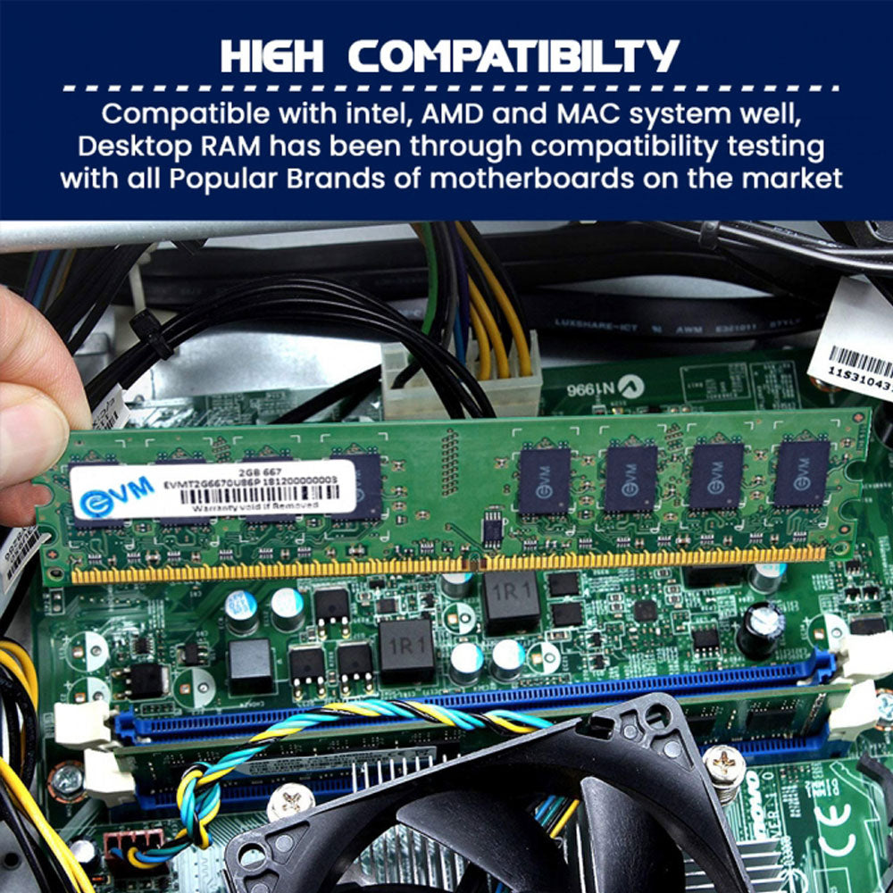 EVM 2GB DDR2 RAM 667MHz CL5 Desktop Memory