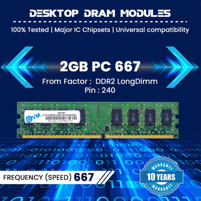 EVM 2GB DDR2 RAM 667MHz CL5 Desktop Memory