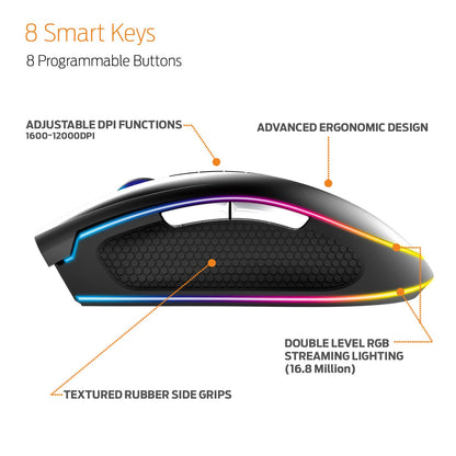 Gamdias ZEUS P2 Optical Wired RGB Gaming Mouse with Adjustable DPI Upto 16000