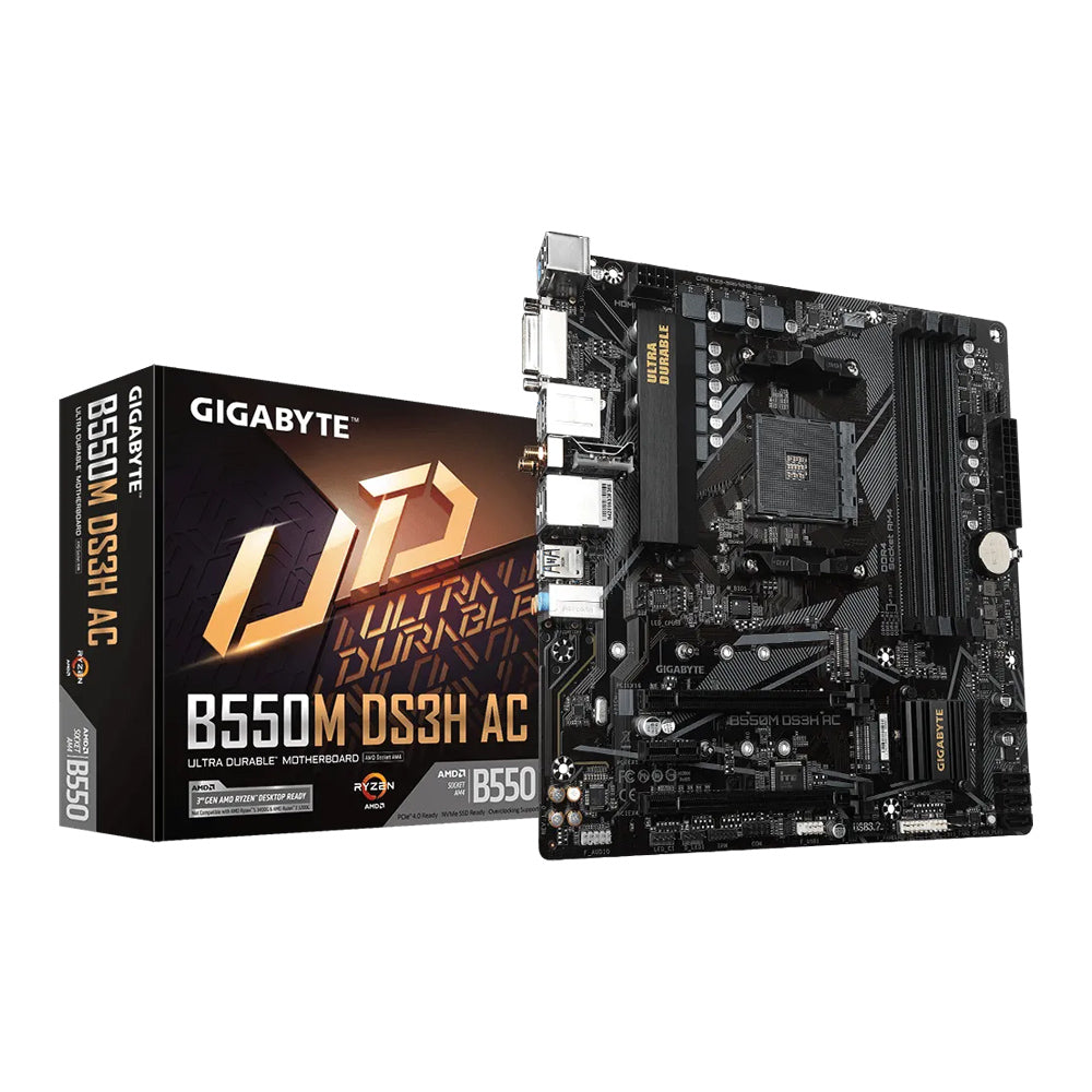 GIGABYTE B550M DS3H AC AMD AM4 Micro-ATX Motherboard