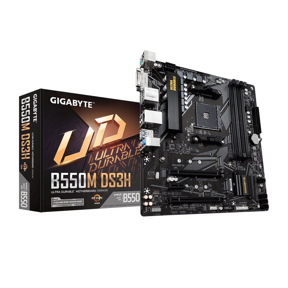 GIGABYTE B550M DS3H AMD AM4 Micro-ATX Motherboard