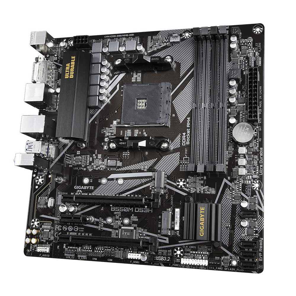 GIGABYTE B550M DS3H AMD AM4 Micro-ATX Motherboard